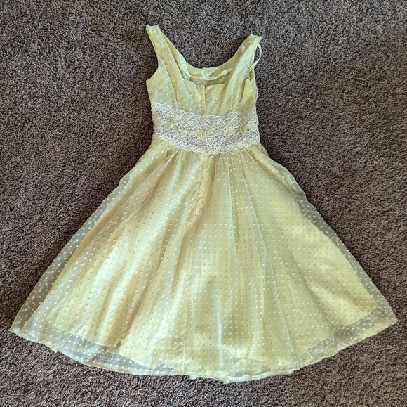 1950's 1960's SWISS DOT DRESS vintage party XS - Picture 9 of 10